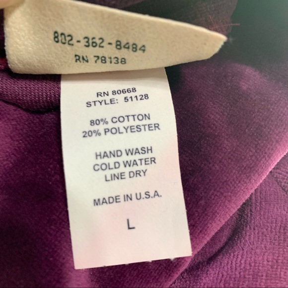 The Vermont Country Store Women's 2 pc Velour Sweat Set / Tracksuit Large - VTG - Picture 10 of 10